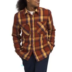 The North Face Men's Valley Twill Flannel Long-Sleeve Shirt -Stylish Men's Store NF0A5GHP OML hero