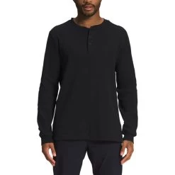 The North Face Men's Waffle Henley Long-Sleeve Shirt -Stylish Men's Store NF0A7USJ JK3 hero