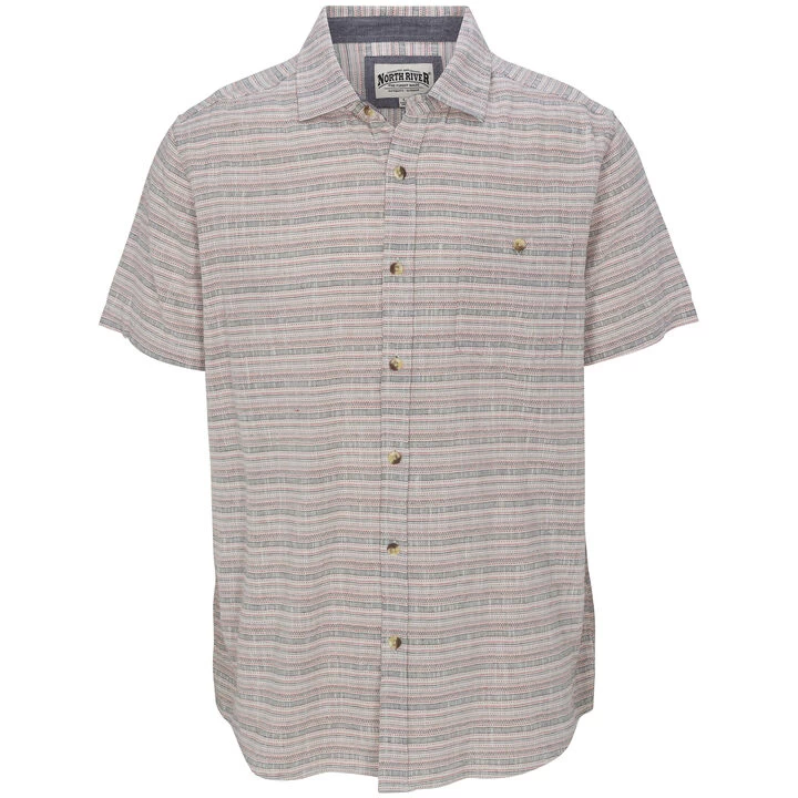 North River Men's Yarn Dyed Dobby Woven Short-Sleeve Shirt 4 North River Men's Yarn Dyed Dobby Woven Short-Sleeve Shirt - Image 2