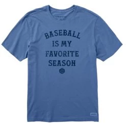 Life Is Good Men's Baseball Is My Favorite Season Crusher Short-Sleeve T-Shirt