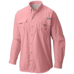 Columbia Men's PFG Bahama II Long-Sleeve Omni-Shade Shirt 15 Columbia Men's PFG Bahama II Long-Sleeve Omni-Shade Shirt -Stylish Men's Store PFG Bahama II Long Sleeve Omni Shade Shirt 818 SORBET