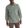 Pendleton Men's Beach Shack Cotton Twill Solid Long-Sleeve Shirt -Stylish Men's Store Pendleton Beach Shack Shirt Fir Green