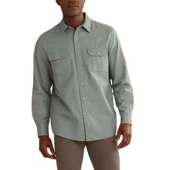 Pendleton Men's Beach Shack Cotton Twill Solid Long-Sleeve Shirt