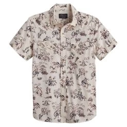 Pendleton Men's Laramie Snap-Front Short-Sleeve Shirt -Stylish Men's Store Pendleton Laramie Snap Shirt Ivory Lariat