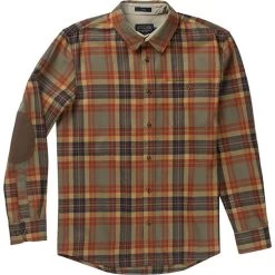Pendleton Men's Plaid Trail Wool Long-Sleeve Shirt 9 Pendleton Men's Plaid Trail Wool Long-Sleeve Shirt -Stylish Men's Store Pendleton Plaid Trail Shirt Brown Copper Gold
