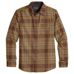 Pendleton Men's Lodge Wool Long-Sleeve Shirt -Stylish Men's Store Pendleton RA643 BrownCopperOlivePlaid1