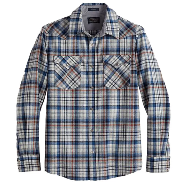 Pendleton Men's Plaid Snap-Front Western Canyon Long-Sleeve Shirt 5 Pendleton Men's Plaid Snap-Front Western Canyon Long-Sleeve Shirt - Image 3