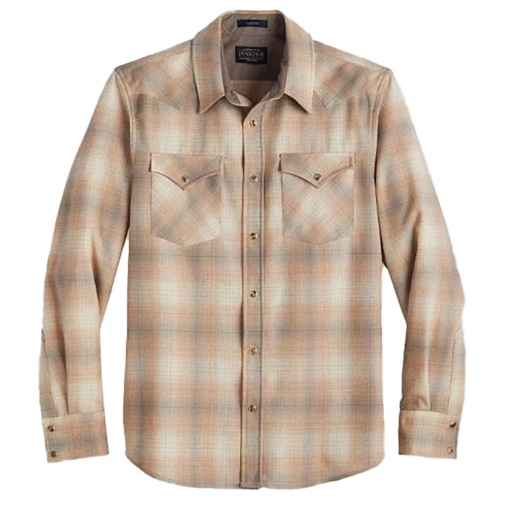Pendleton Men's Plaid Snap-Front Western Canyon Long-Sleeve Shirt 6 Pendleton Men's Plaid Snap-Front Western Canyon Long-Sleeve Shirt - Image 4