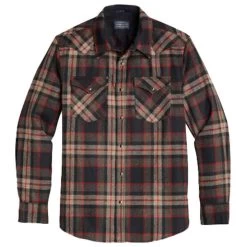 Pendleton Men's Plaid Snap-Front Western Canyon Long-Sleeve Shirt