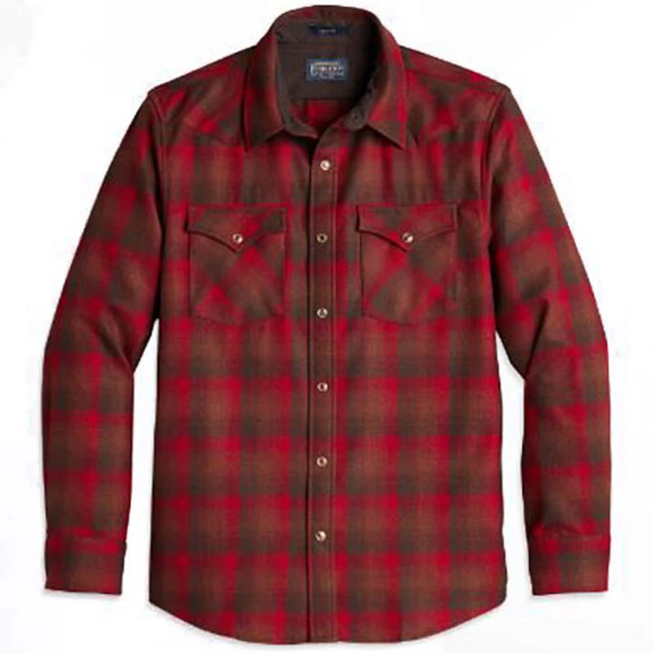Pendleton Men's Plaid Snap-Front Western Canyon Long-Sleeve Shirt 4 Pendleton Men's Plaid Snap-Front Western Canyon Long-Sleeve Shirt - Image 2