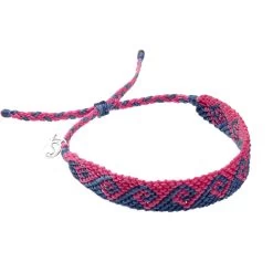 4ocean Men's & Women's Bali Wave Pink Multi Braided Bracelet
