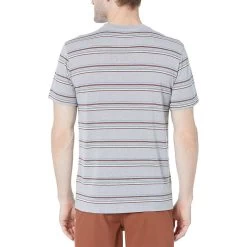 PrAna Men's Cardiff Pocket Short-Sleeve T-Shirt -Stylish Men's Store Prana Cardiff SS Pocket Tee Alloy Stripe 2