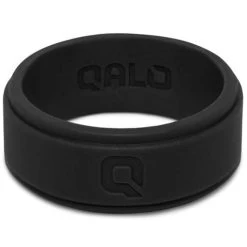 Qalo Men's Step Edge Q2X Silicone Ring -Stylish Men's Store Qalo MSB Black 1