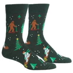 Sock It To Me Men's Ready, Yeti, Go! Holiday Crew Sock