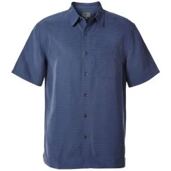 Royal Robbins Men's Desert Pucker Dry Short-Sleeve Shirt -Stylish Men's Store S18 71200 DESERT PUCKER DRY SS COLLINS BLUE 751 0186