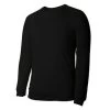 Terramar Men's Thermasilk Jersey 1.0 Crew-Neck Baselayer Top -Stylish Men's Store S481 blk