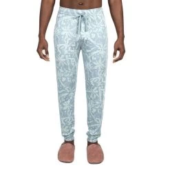 SAXX Underwear Men's Snooze Pant -Stylish Men's Store SAXX Snooze Sleep Pant Splash Palms Desert Blue 1