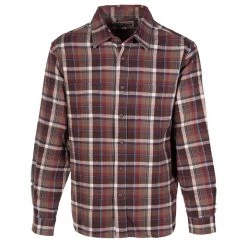 Schott NYC Men's Plaid Cotton Flannel Long-Sleeve Shirt -Stylish Men's Store SH2135 BRN FRT3