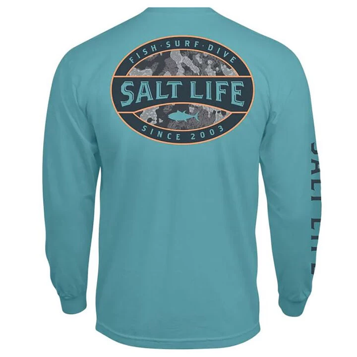 Salt Life Men's Atlas Badge Long-Sleeve T-Shirt 3 Salt Life Men's Atlas Badge Long-Sleeve T-Shirt
