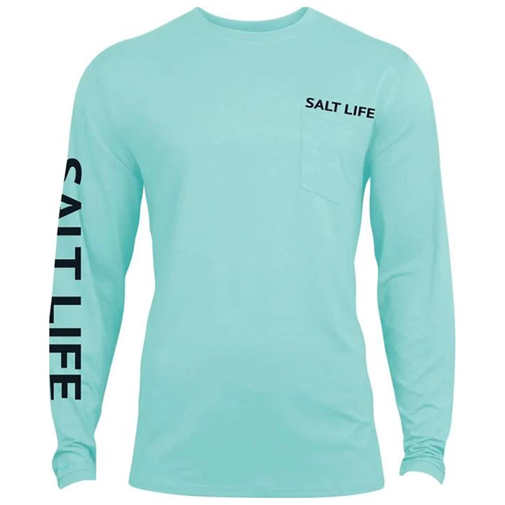 Salt Life Men's Deep Sea Light Crew Neck Long-Sleeve Performance T-Shirt 4 Salt Life Men's Deep Sea Light Crew Neck Long-Sleeve Performance T-Shirt - Image 2