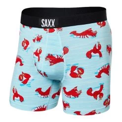 SAXX Men's Ultra Fly Boxer Brief -Stylish Men's Store Saxx Ultra Lobster Lounger Aqua