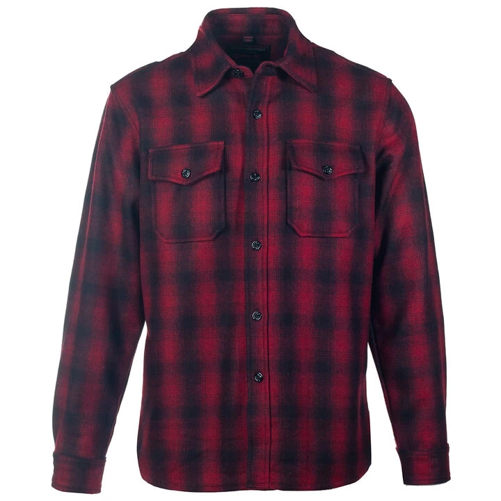 Schott NYC Men's Plaid Wool Blend CPO Long-Sleeve Shirt 4 Schott NYC Men's Plaid Wool Blend CPO Long-Sleeve Shirt - Image 2