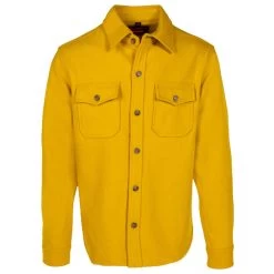 Schott NYC Men's CPO Wool Long-Sleeve Shirt -Stylish Men's Store Schott 7810 Mustard 1