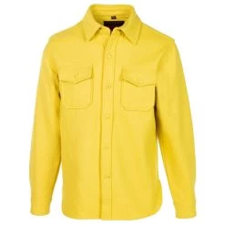 Schott NYC Men's CPO Wool Long-Sleeve Shirt -Stylish Men's Store Schott 7810 NeonYellow 1