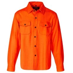 Schott NYC Men's CPO Wool Long-Sleeve Shirt -Stylish Men's Store Schott 7810 Orange 1