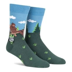 Sock It To Me Men's Bucket List Sasquatch Crew Sock