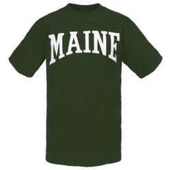 Cape Cod Textile Men's Maine Arch Design Short-Sleeve T-Shirt -Stylish Men's Store TF2MA Mens MaineArch SS Tees ForrestGreen