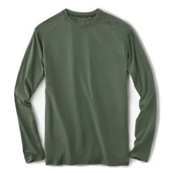 Tasc Performance Men's Carrollton Crew Neck Long-Sleeve Fitness T-Shirt -Stylish Men's Store TM310 302CarrolltonLS UtilityGreen