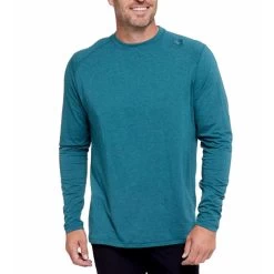 Tasc Performance Men's Carrollton Crew Neck Long-Sleeve Fitness T-Shirt -Stylish Men's Store Tasc Carrollton Tee LS Mallard Heather