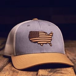 Nine Line Apparel Men's USA 511 By Richardson Hat -Stylish Men's Store USA HAT HEATHERGREY