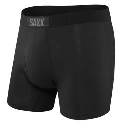 SAXX Men's Ultra Fly Boxer Brief -Stylish Men's Store Ultra Fly Boxer Brief SXBB30F BLACK FRONT