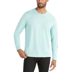 Terramar Men's Ventilator Performance Long-Sleeve T-Shirt -Stylish Men's Store W0009 417 Aqua