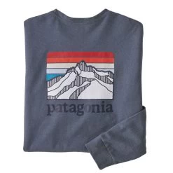 Patagonia Men's Line Logo Ridge Responsibili-Tee Long-Sleeve T-Shirt -Stylish Men's Store WBF21 38517 PLGY