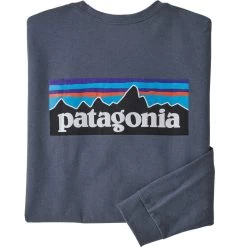 Patagonia Men's P-6 Logo Responsibili-Tee Long-Sleeve T-Shirt -Stylish Men's Store WBF21 38518 PLGY