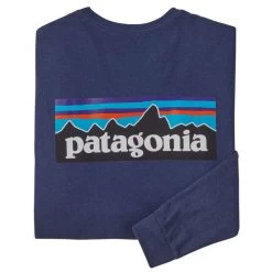 Patagonia Men's P-6 Logo Responsibili-Tee Long-Sleeve T-Shirt -Stylish Men's Store WBS22 38518 CUBL