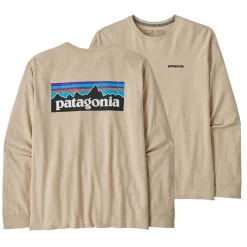 Patagonia Men's P-6 Logo Responsibili-Tee Long-Sleeve T-Shirt -Stylish Men's Store WBS23 38518 ORTN