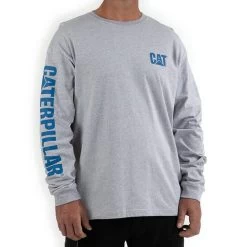 CAT Workwear Men's Trademark Banner Long-Sleeve T-Shirt 11 CAT Workwear Men's Trademark Banner Long-Sleeve T-Shirt -Stylish Men's Store cat workwear men trademark banner ls tee heather grey blue 1510034 12653 f 720x