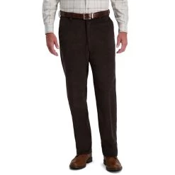 Haggar Men's Stretch Corduroy Classic Fit Flat Front Pant 14 Haggar Men's Stretch Corduroy Classic Fit Flat Front Pant -Stylish Men's Store haggar 0229 espresso