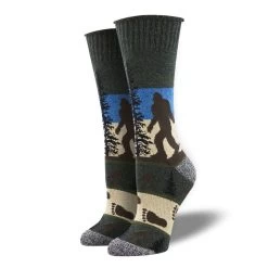 Socksmith Design Men's Outlands He Went That Way Hiking Crew Sock