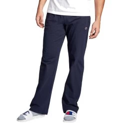Champion Men's Big & Tall Open Bottom Leg Everyday Cotton Pant -Stylish Men's Store p7309 navy